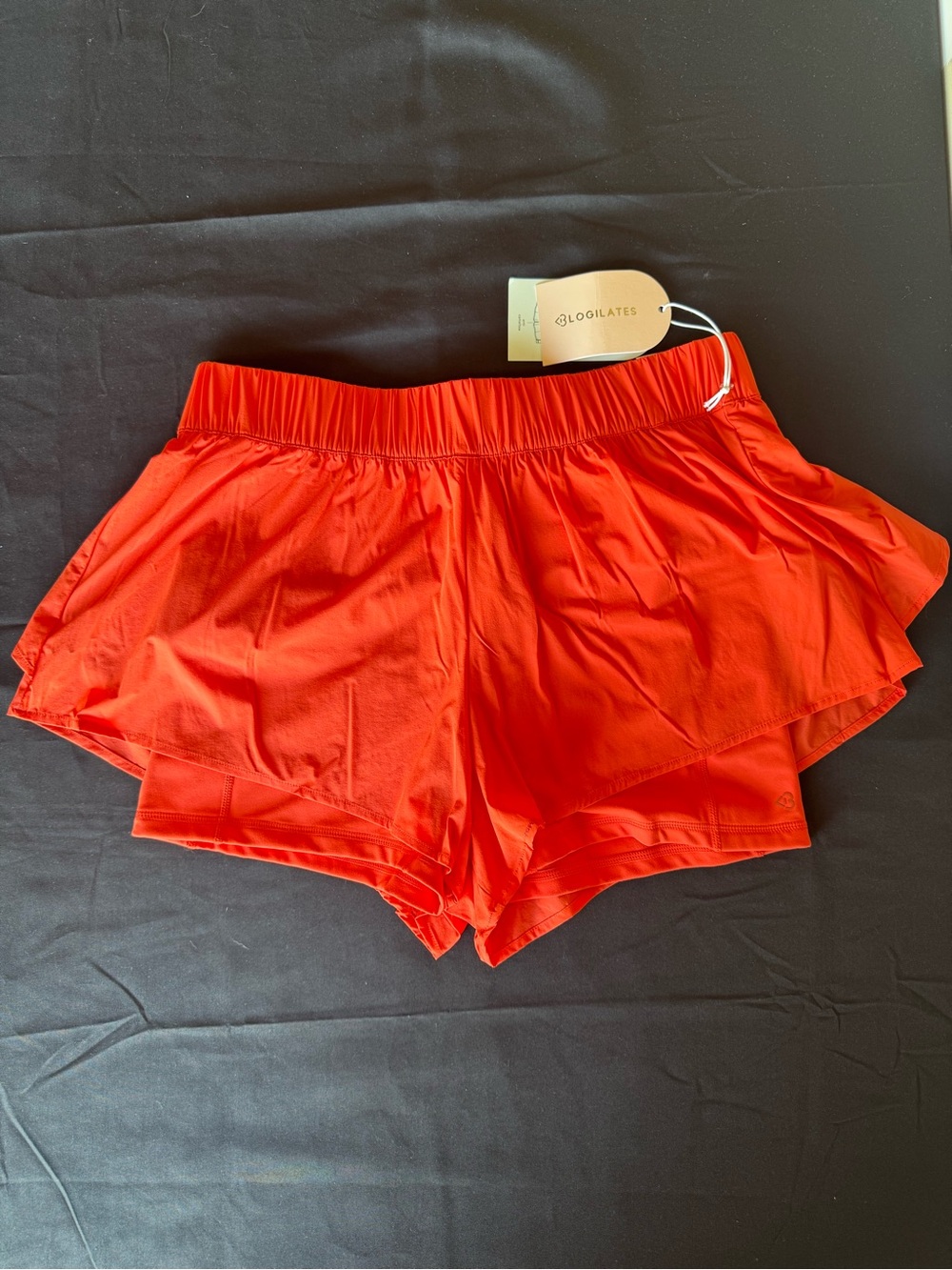 NWT Blogilates Ruffle Short Spicy Orange High Waist Athletic Skort Large